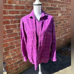 Patagonia Purple Plaid Long Sleeve Shirt